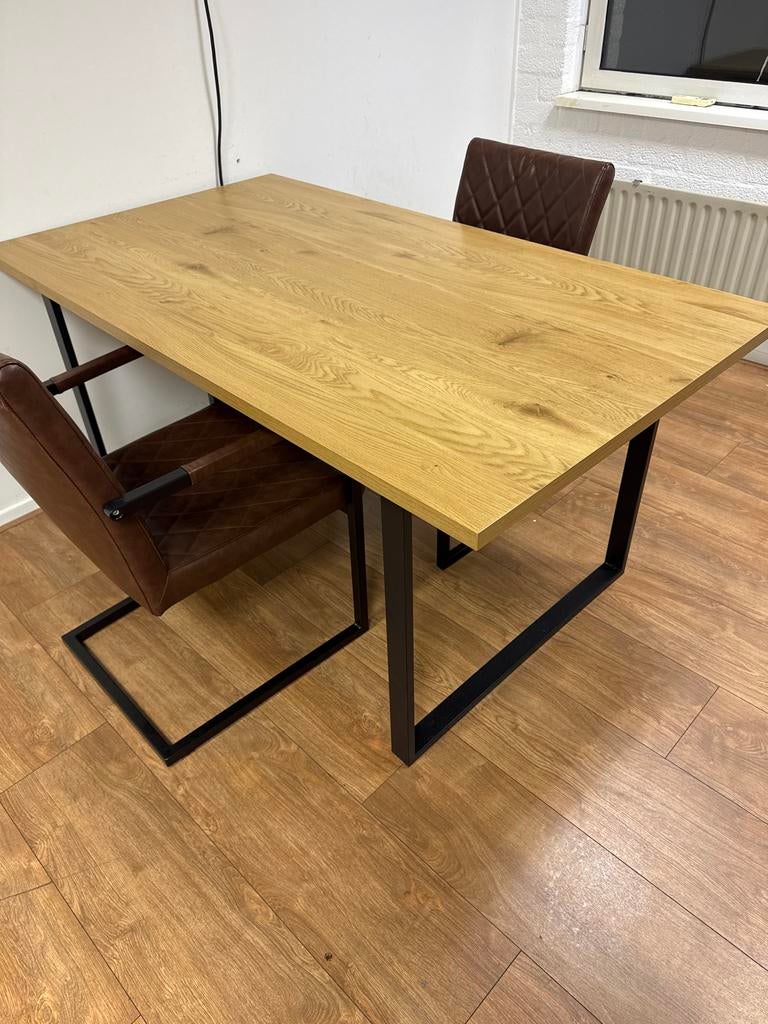 Eettafel/bureau 1m80 bij 90cm, Ophalen, Gebruikt, 50 tot 100 cm, 150 tot 200 cm