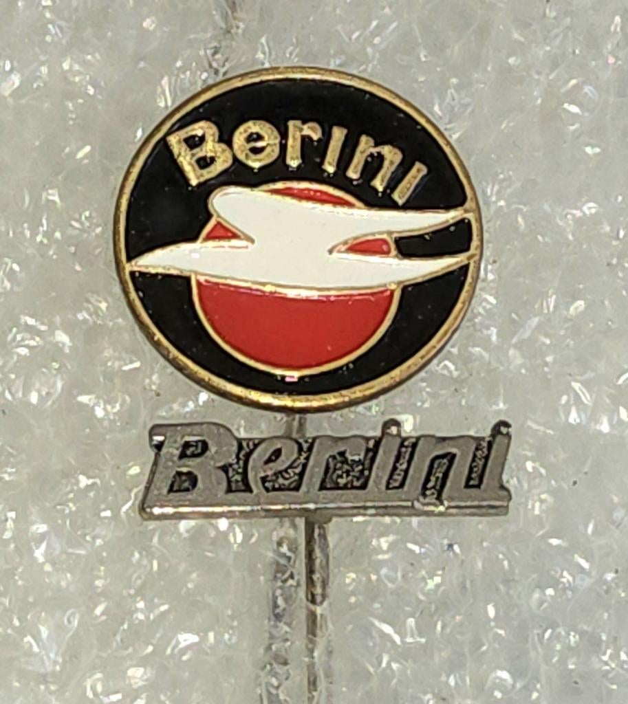 2 Vintage Berini Bromfiets Speldjes, Verzamelen, Ophalen of Verzenden, Gebruikt, Merk, Speldje of Pin