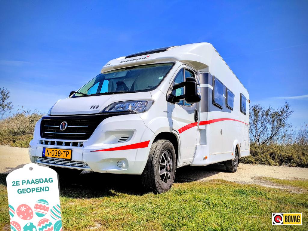 Stoere Sunlight T68 T 68 voor 5 pers. TV, Schotel, 2x airco, Koelkast, Sunlight, Ringverwarming, Fiat