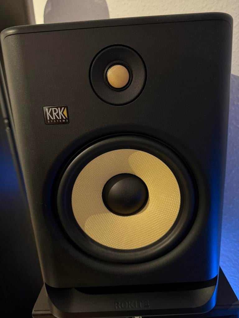 2 x KRK Rokit 8 G4, Audio, Tv en Foto, Luidsprekers, Zo goed als nieuw, Front, Rear of Stereo speakers, 120 watt of meer, Overige merken