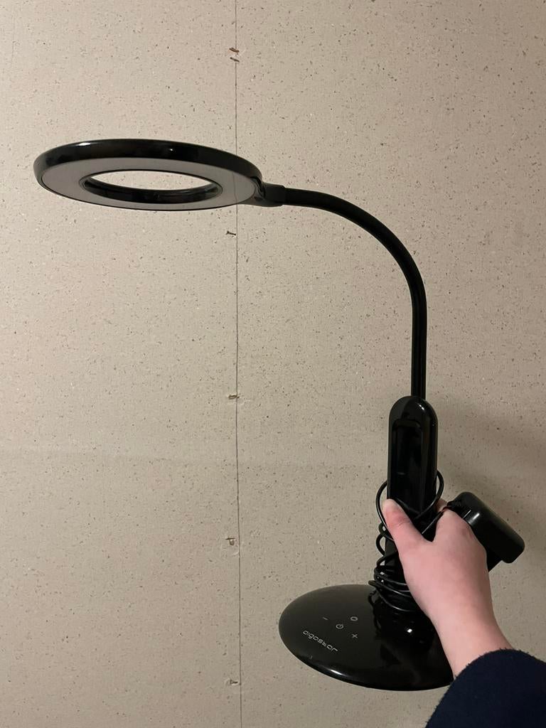 Bureaulamp zwart verschillende standen, Huis en Inrichting, Lampen | Vloerlampen, Ophalen of Verzenden, Zo goed als nieuw, Minder dan 100 cm