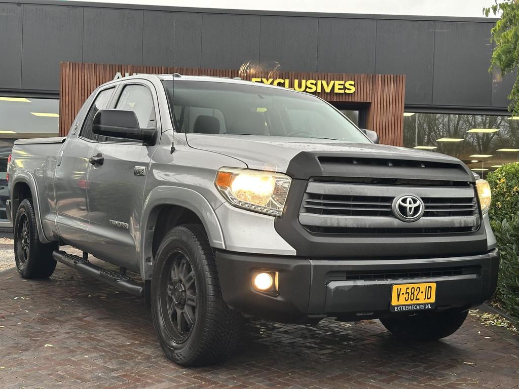 Toyota Tundra 5.7 V8 Double Cab Luxe Leder Airco Cruise Trek, Automaat, Euro 5, Stof, Gebruikt