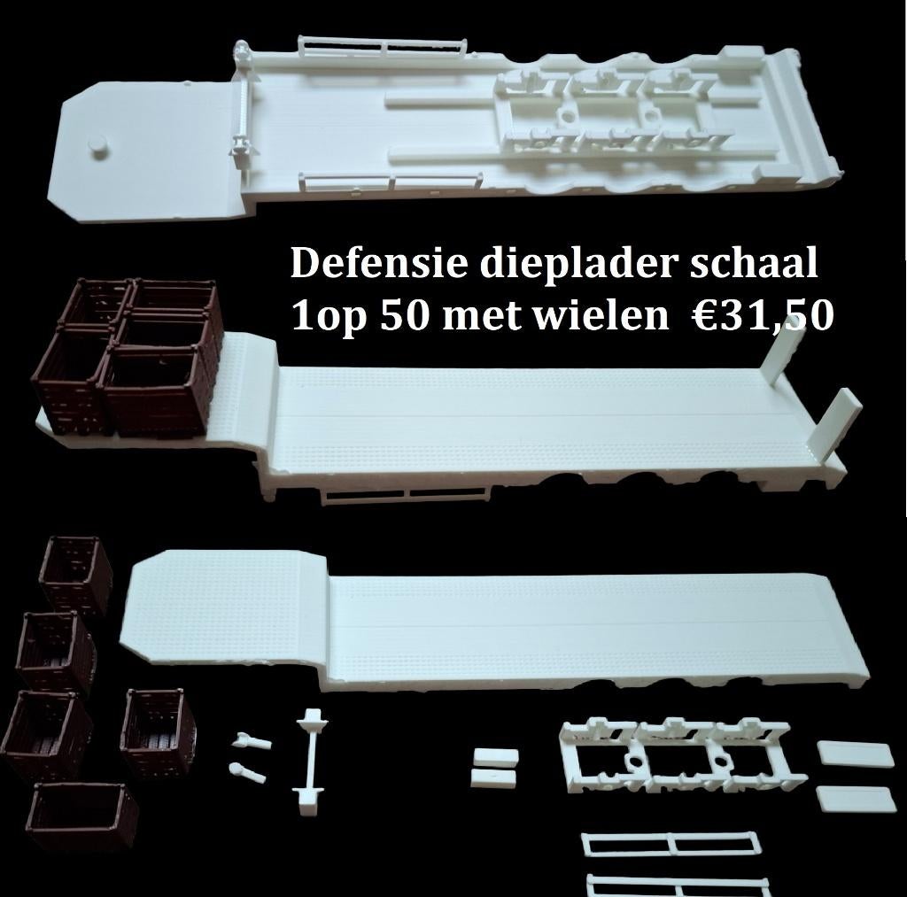 trailer kit defensie dieplader schaal 1op 50, Ophalen of Verzenden, Nieuw, Bus of Vrachtwagen