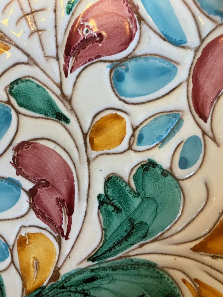 Prachtige handgeschilderde Italiaanse schaal, 28cm, Ophalen