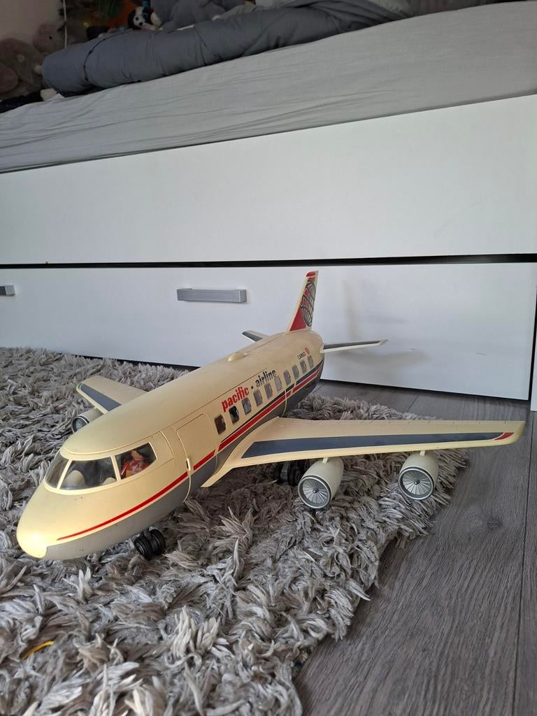 Playmobil vliegtuig met poppetjes en accessoires, Kinderen en Baby's, Speelgoed | Playmobil, Ophalen, Gebruikt, Complete set