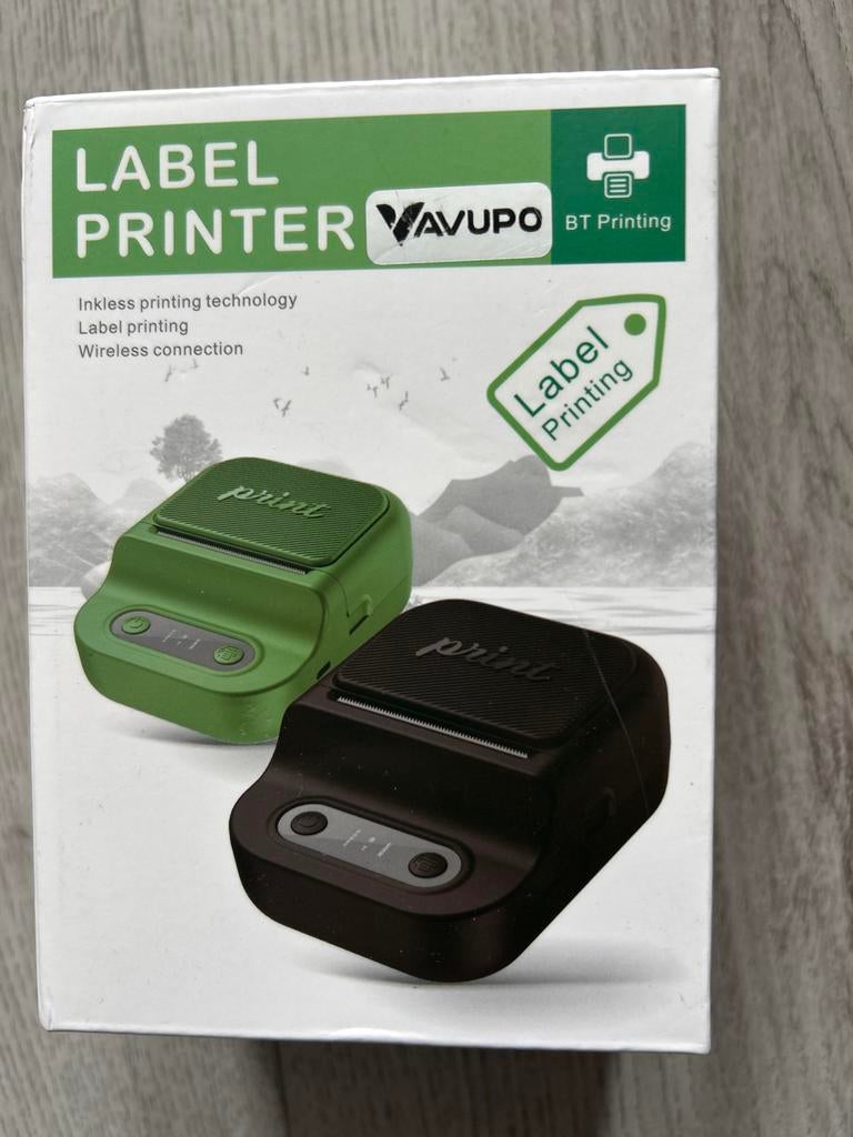 VAVUPO Labelprinter - Draagbaar & Inktloos - BT Printing, Computers en Software, Labelprinters, Ophalen, Nieuw, Etiket