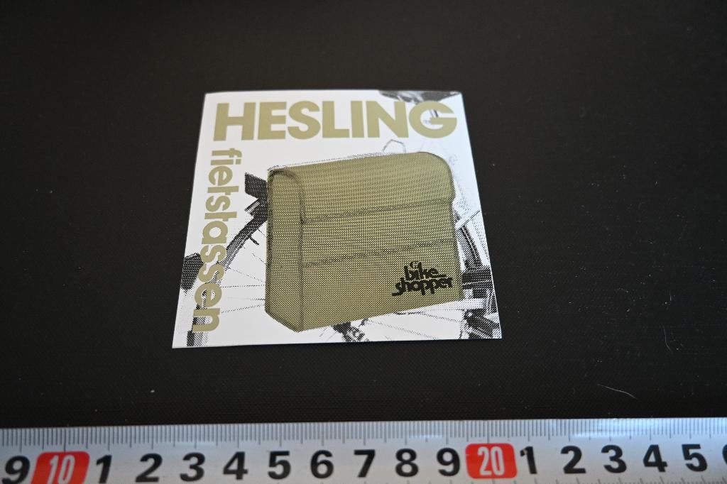 sticker HESLING Fietstassen bike shopper  fiets, Ophalen, Zo goed als nieuw, Sticker