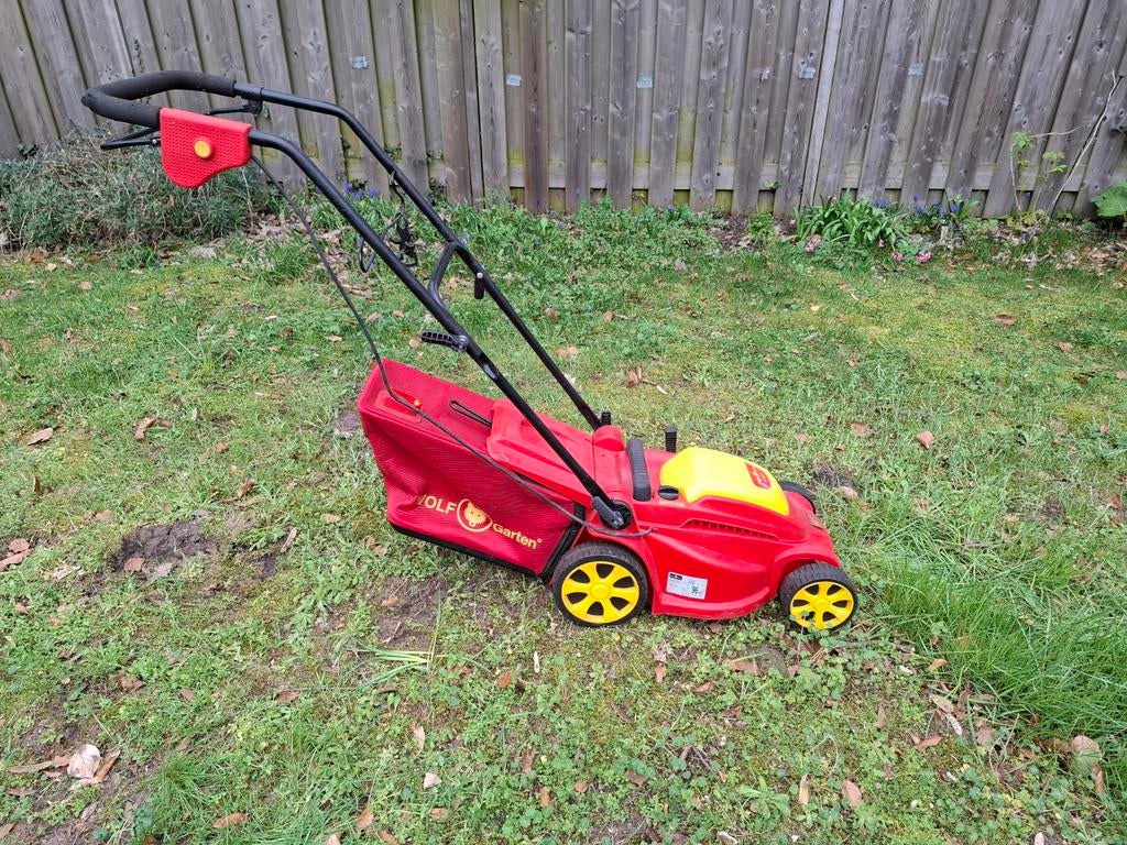 Wolf Garten 340e Elektrische Grasmaaier, Ophalen, Cirkelmaaier, Elektrische grasmaaier, Opvangzak