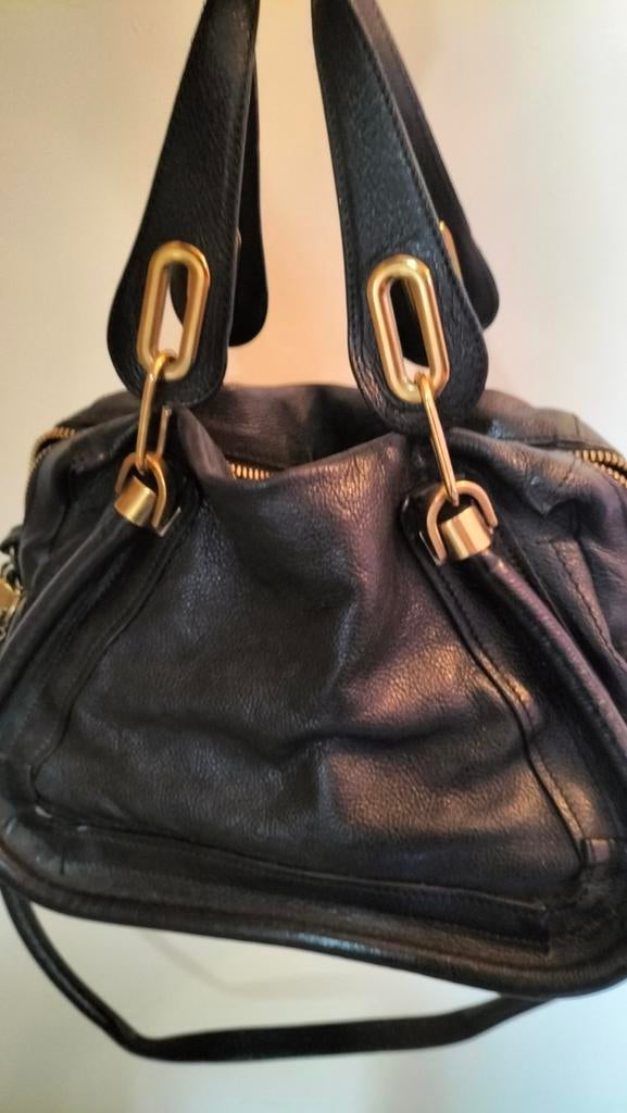 Chloè Paraty leren tas zwart, Verzenden, Zo goed als nieuw, Handtas