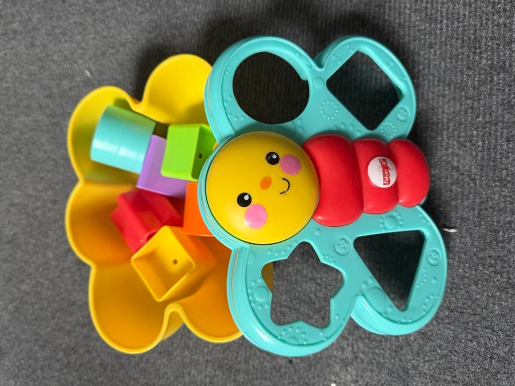 Fisher-Price Vlinder Vormenstoof met Stapelbekers, Ophalen, Gebruikt, Jongen of Meisje