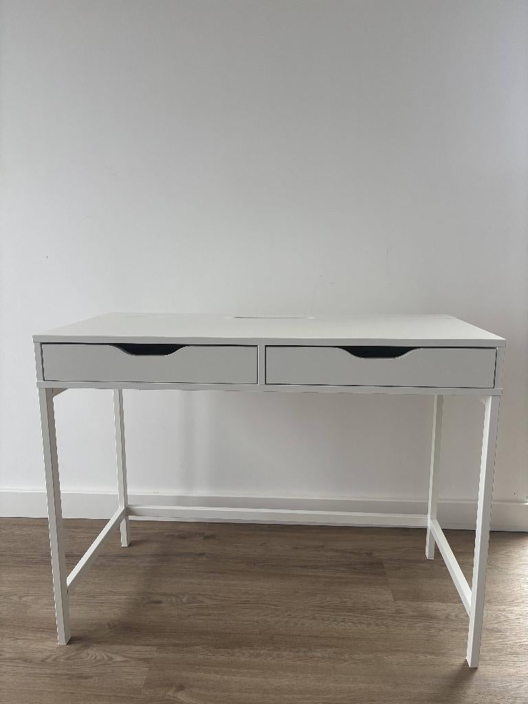IKEA ALEX Desk, white, 100x48 cm, Ophalen, Met lades, Schoolbureau, Zo goed als nieuw