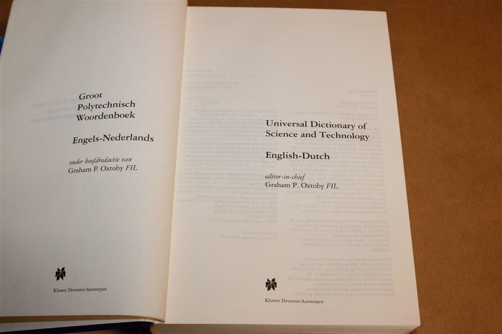 Groot Polytechnisch Woordenboek EN-NL — Kluwer 1997, Boeken, Ophalen of Verzenden, Gelezen, Van Dale, Engels