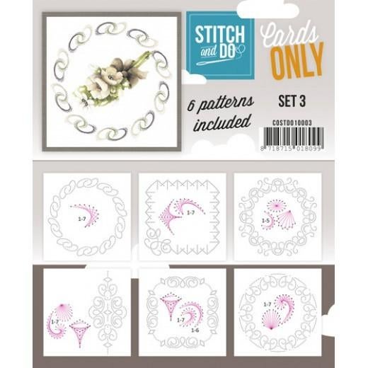 Stitch and Do Cards only 3 met 6 verschillende oplegkaartjes, Hobby en Vrije tijd, Kaarten | Zelf maken, Blanco kaart of Basiskaart