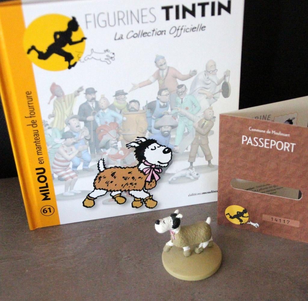 Moulinsart figurine n 61 mantel Bobbie Tintin Hergé Kuifje, Verzamelen, Stripfiguren, Verzenden, Kuifje, Zo goed als nieuw, Beeldje of Figuurtje