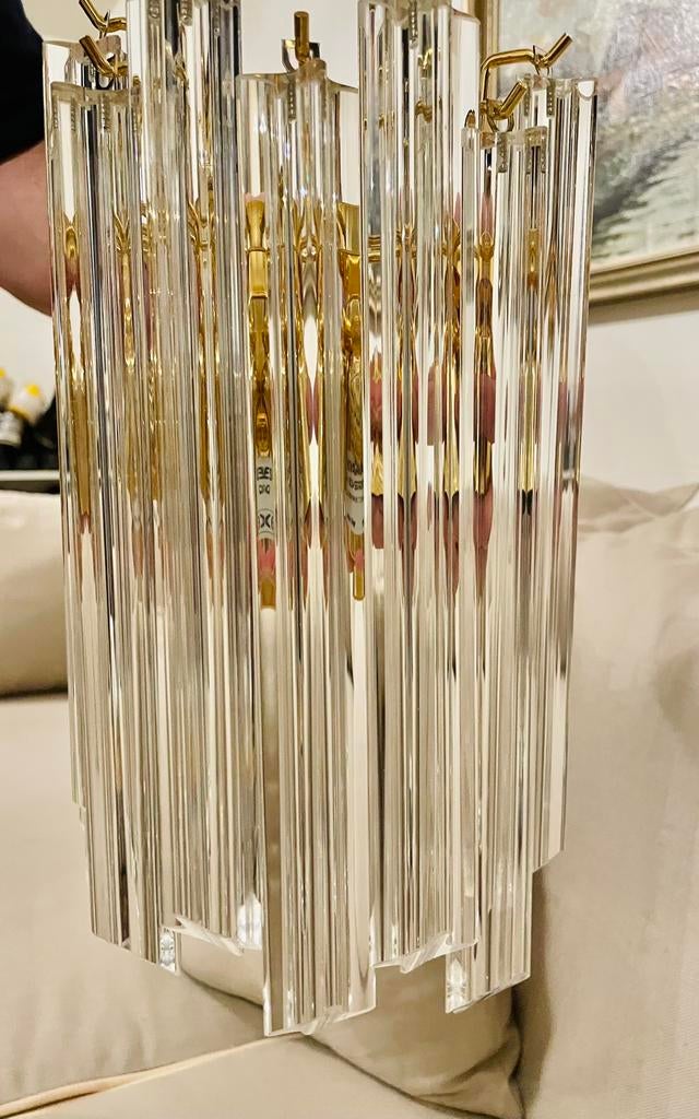 Novaresi wandlamp Venini stijl Murano pegels, Ophalen, Glas, Murano, Hollywood Regency, Eichholtz, 1980