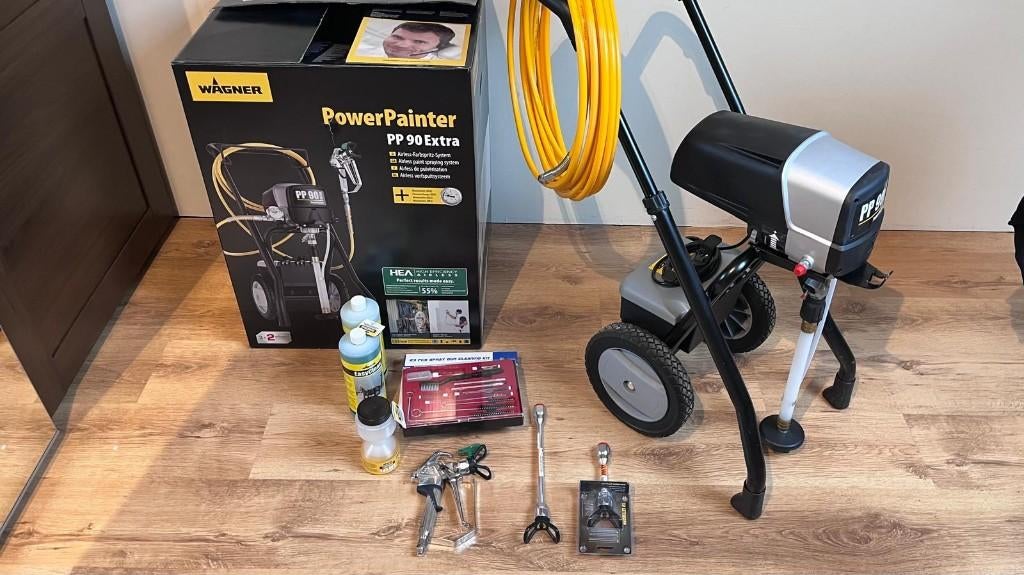 Wagner verfspuit machine PP90 extra ZGAN, Ophalen of Verzenden, Zo goed als nieuw, Verfspuit of Verfpomp