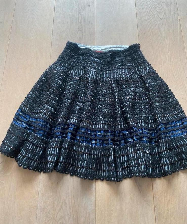 Oilily rok L nieuwstaat wol zijde, Blauw, Maat 42/44 (L), Ophalen of Verzenden, Zo goed als nieuw