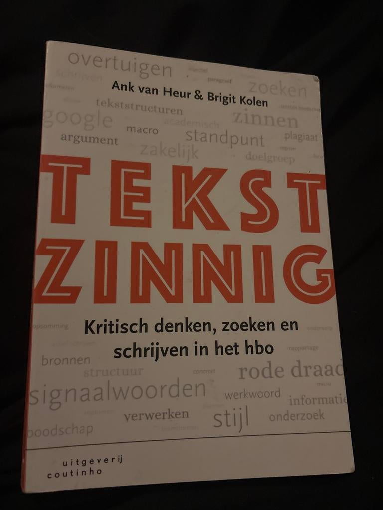 Tekst Zinnig: Kritisch denken, zoeken en schrijven HBO, Ophalen of Verzenden, Alpha, Zo goed als nieuw, HBO