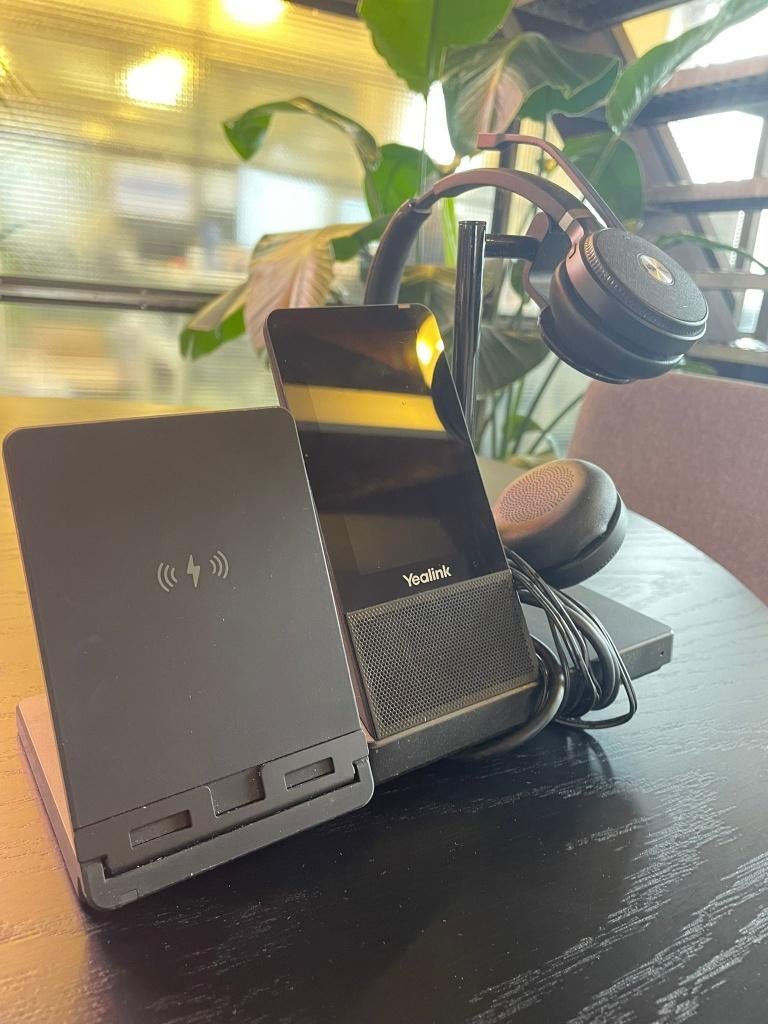 Yealink Yealink WH66 DECT Draadloze Headset DUAL TEAMS, Computers en Software, Headsets, Ophalen, On-ear, Zo goed als nieuw, Draadloos