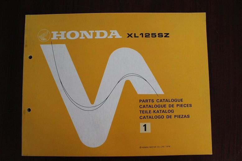 Honda XL125SZ 1978 motorcycle parts catalogue XL 125 SZ, Motoren, Ophalen of Verzenden, Honda