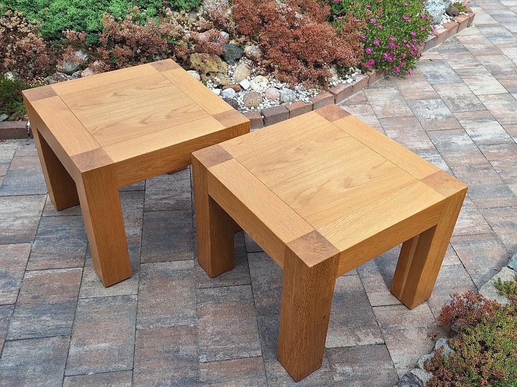 Hoektafel/salontaj, 55 tot 75 cm, Zo goed als nieuw, Rechthoekig, Hout