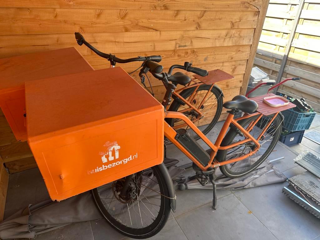 Elektrische bezorgfiets met grote box, Fietsen en Brommers, Elektrische fietsen, Overige merken, Gebruikt, Ophalen of Verzenden