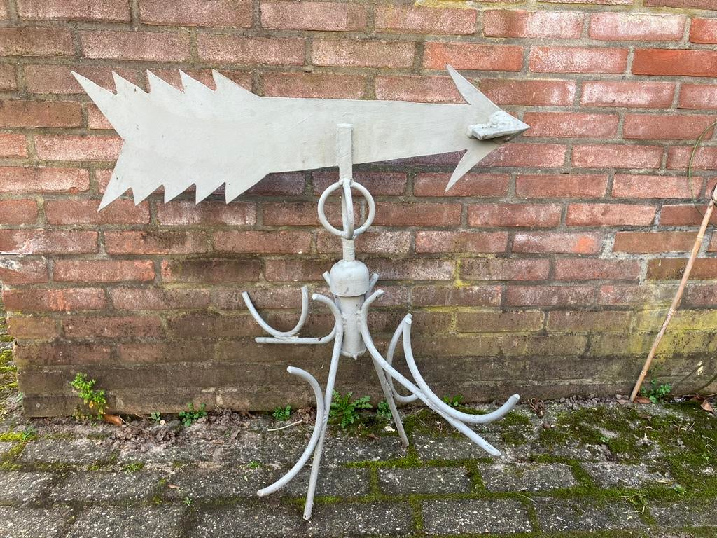 metalen windwijzer, Tuin en Terras, Windwijzers en Windmolens, Ophalen, Gebruikt