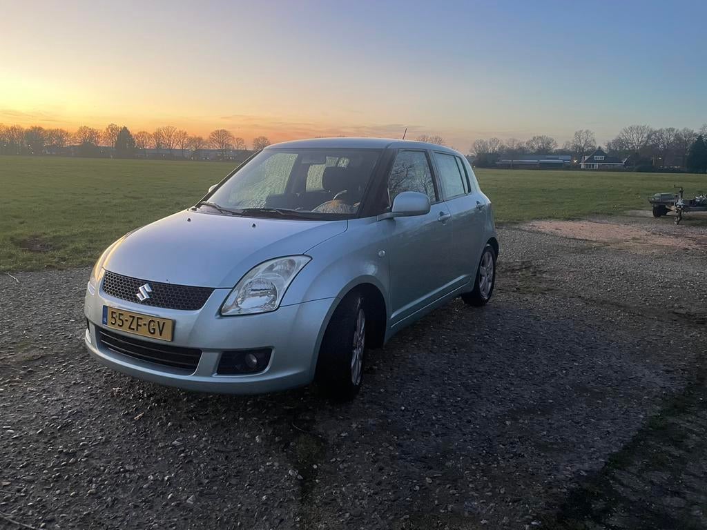 Suzuki Swift 1.3 5DRS 2008 Blauw 2e eigenaar (All-season), Auto's, Voorwielaandrijving, Apple Carplay, 40 €/maand, Zwart