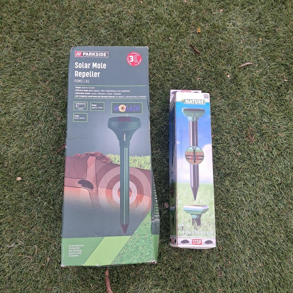 Mollenverjager op zonne-energie (gebruikt), Ophalen of Verzenden