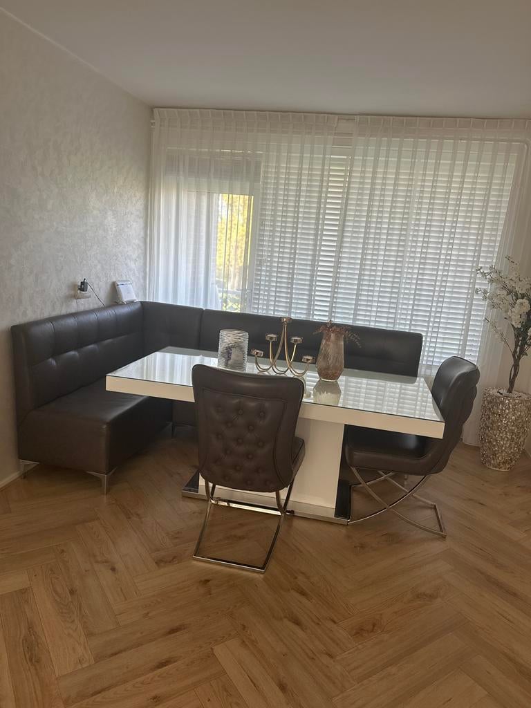 Eethoek set met bank en tafel, Ophalen, Gebruikt, Minder dan 4 stoelen