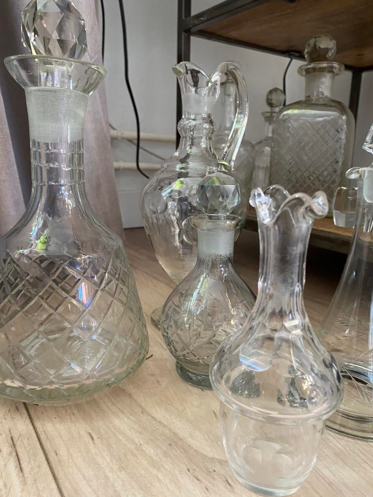 Kristallen karaf karafjes kristal flessen, Ophalen of Verzenden