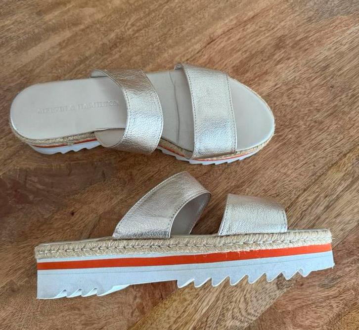 Melvin Hamilton sandalen zilver 39, Ophalen of Verzenden, Zo goed als nieuw, Overige kleuren, Sandalen of Muiltjes