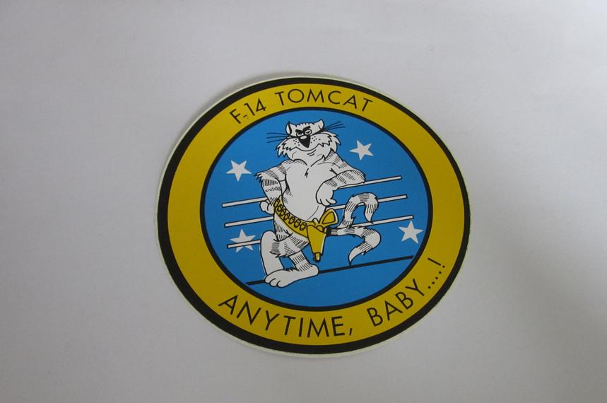 F-14 Tomcat sticker anytime,baby...!, Verzenden, Luchtmacht, Overige gebieden, Overige typen