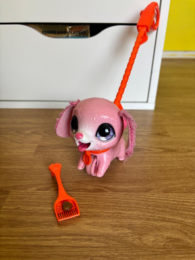 Fur Real hondje, Kinderen en Baby's, Speelgoed | Knuffels en Pluche, Gebruikt, Roze, Klein (minder dan 20 cm), Hond