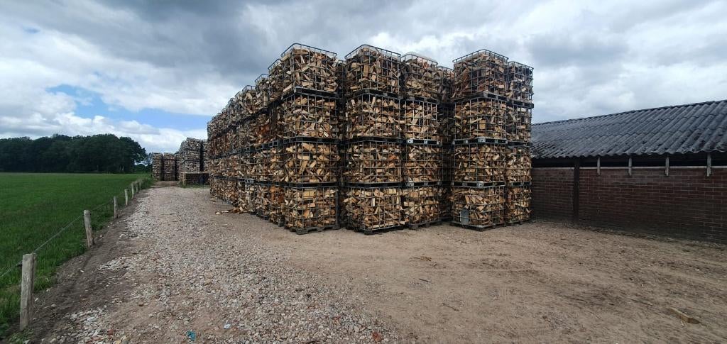 Droog haardhout / brandhout | Mix eiken beuken essen berken, Tuin en Terras, Haardhout, 6 m³ of meer, Ophalen, Overige houtsoorten