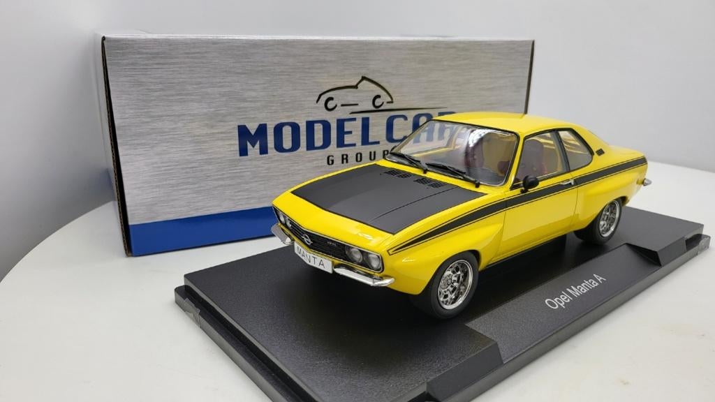Opel Manta A Irmscher, geel/zwart, 1974 van MCG 1:18, Overige merken, MCG, Auto, Nieuw