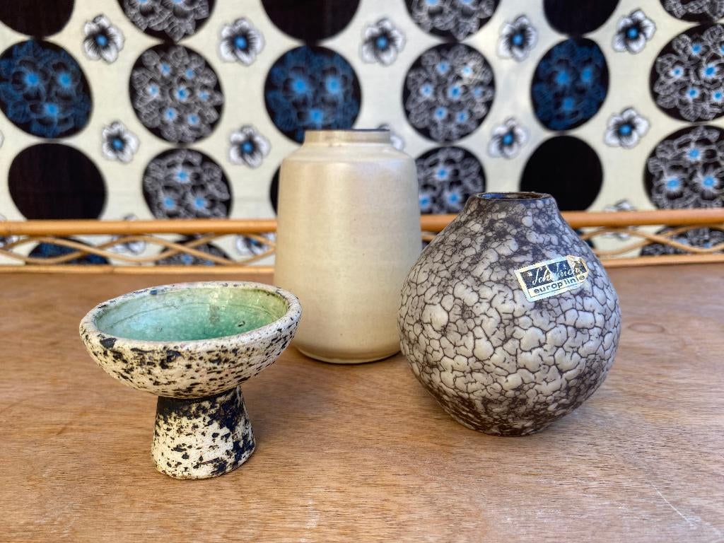 Vintage vaasjes, sixties keramiek, Scheurich, Ravelli, 2X, Antiek en Kunst, Antiek | Keramiek en Aardewerk, Ophalen of Verzenden