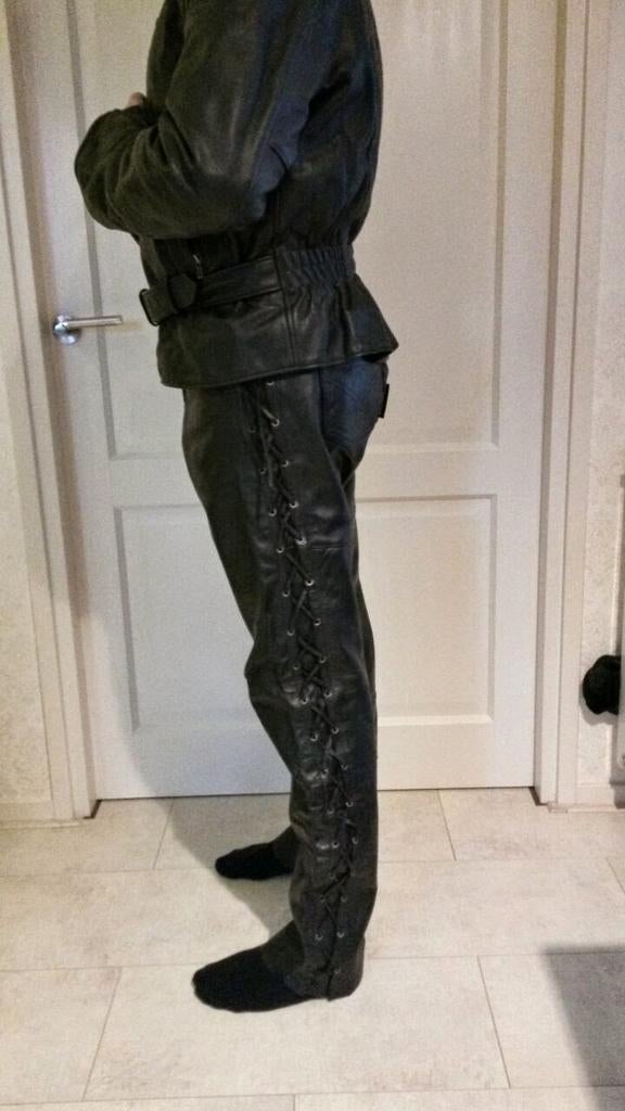 Motor pak leren jas & broek  maat 52/54(als nieuw), Ophalen of Verzenden, Zo goed als nieuw, Kleding