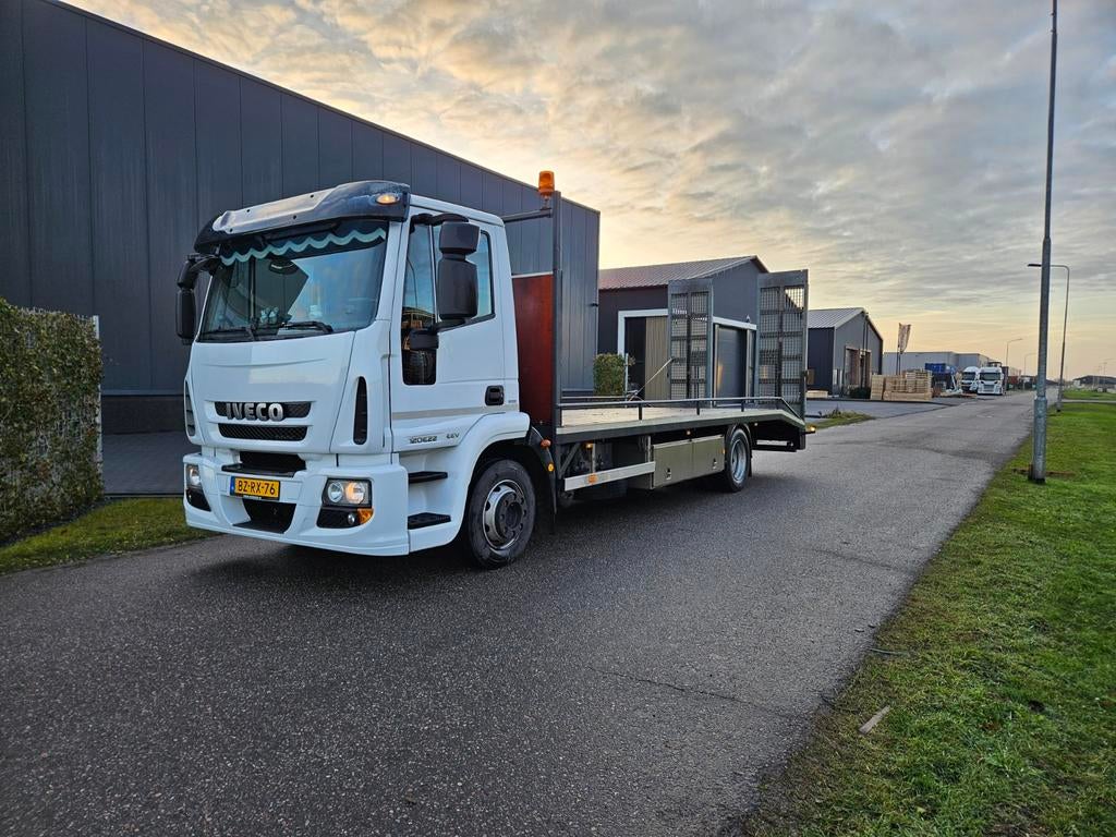 Iveco eurocargo 120E22 machinetransporte/oprijwagen., Auto's, Automaat, Euro 5, Iveco, Wit