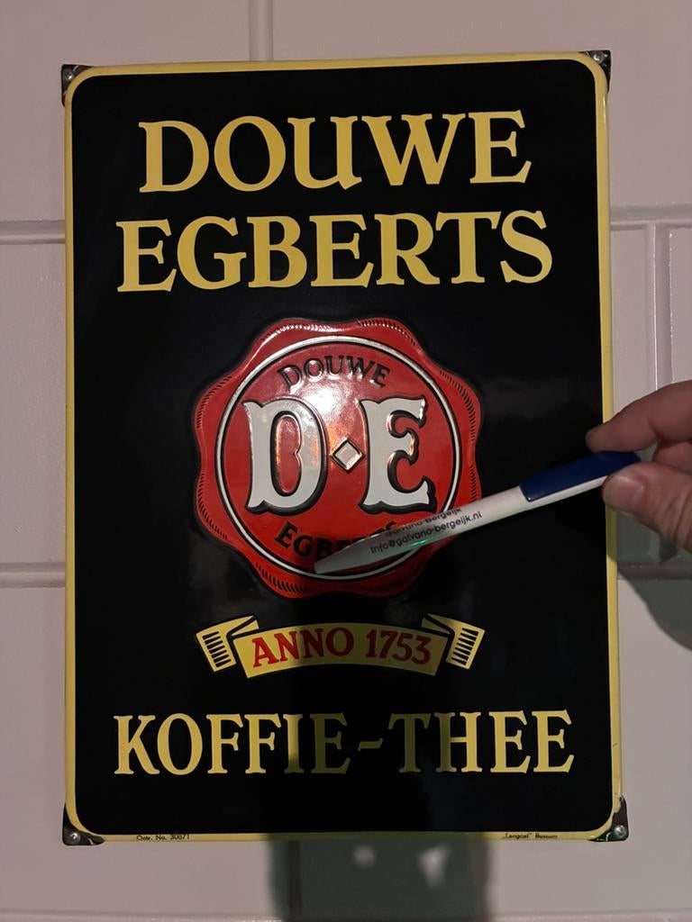 Emaille bord, Ophalen of Verzenden