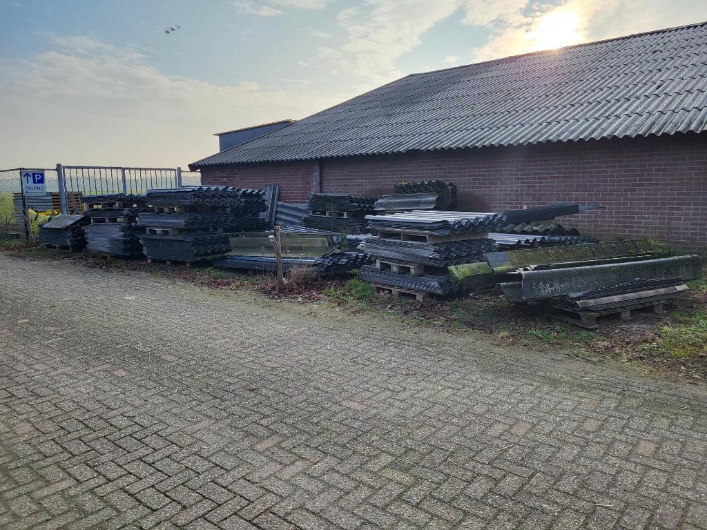 Dakplaten Eterniet (asbestvrij), Doe-het-zelf en Verbouw, Platen en Panelen, Ophalen, Gebruikt