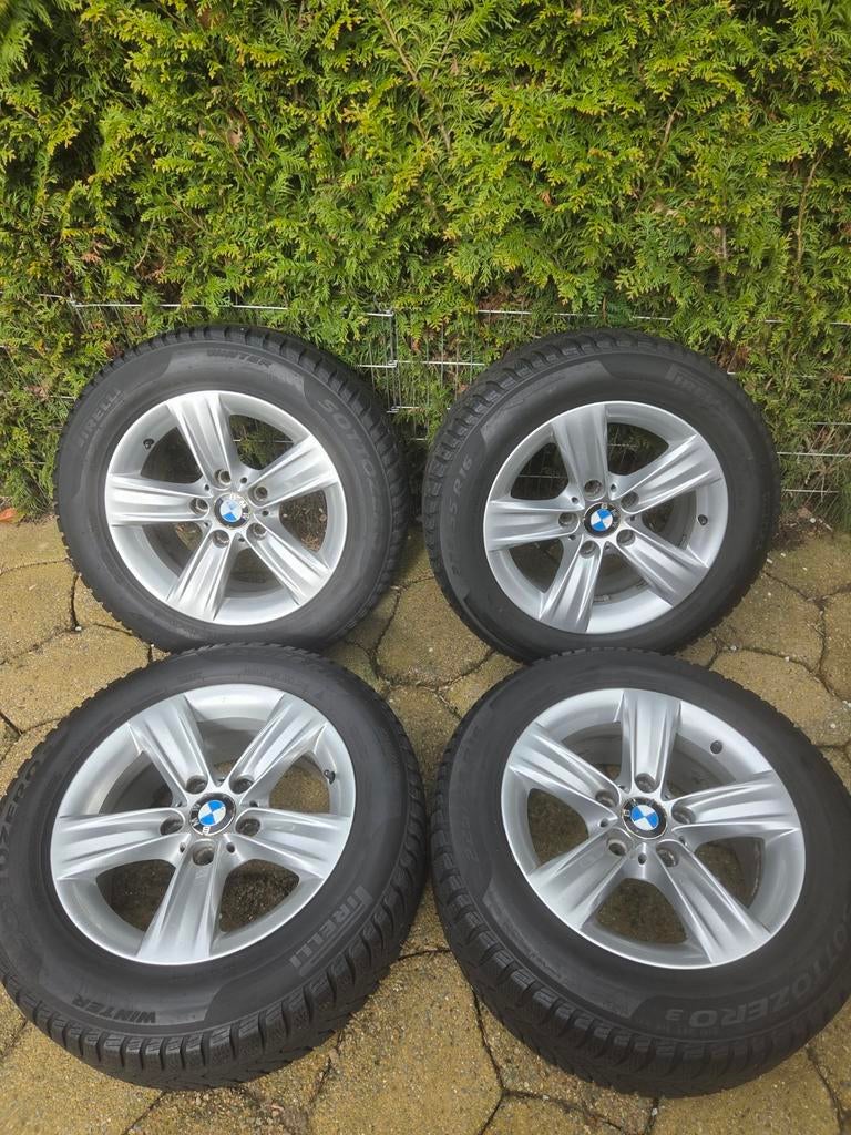 Bmw velgen 16inch + winterbanden, Ophalen, Gebruikt, 255 mm, 16 inch