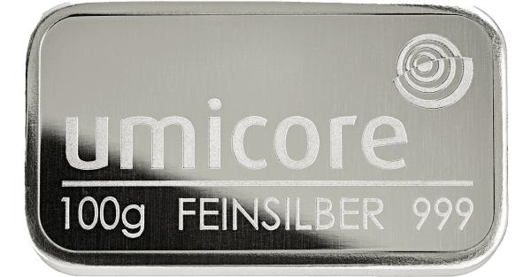 Umicore Zilverbaar 100 Gram – Nieuw in Verpakking, Ophalen, Zilver