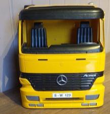 Bruder Mercedes Actros 4143 cabine geel, Ophalen of Verzenden, Zo goed als nieuw