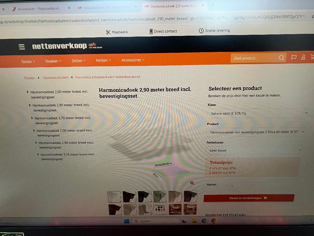 harmonicadoek, Ophalen, Nieuw