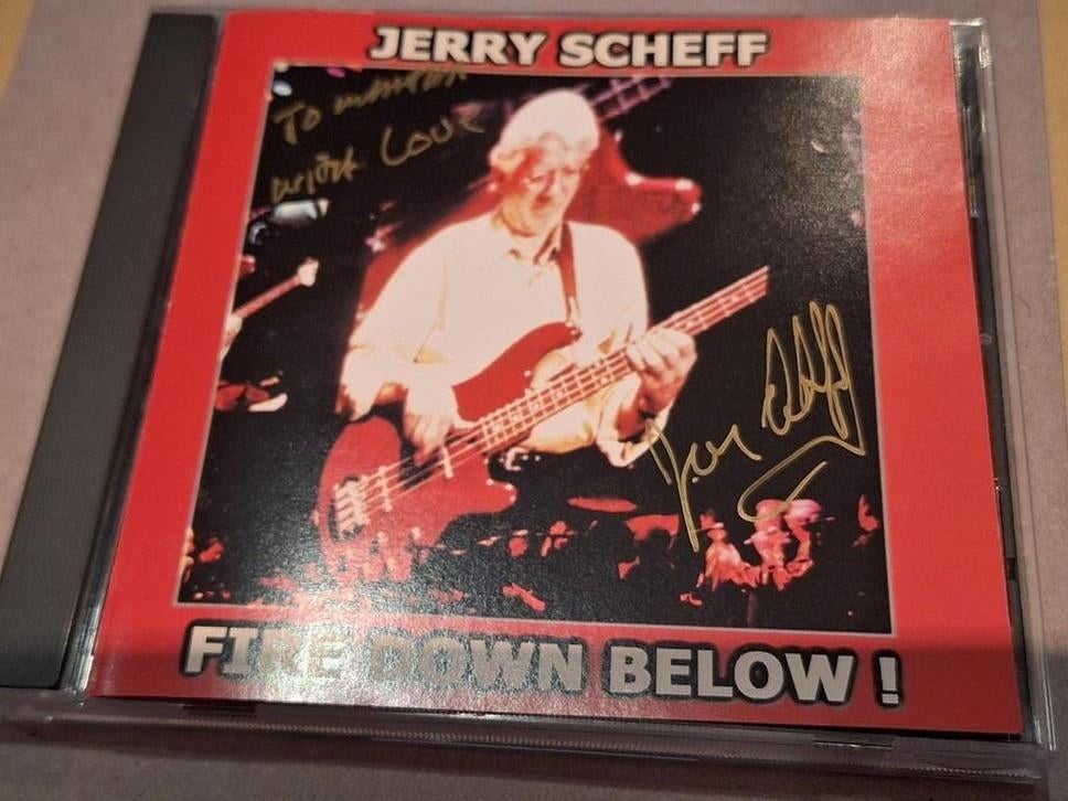 Gesigneerde CD Jerry Scheff - Fire Down Below! Elvis Presley, Ophalen, Zo goed als nieuw