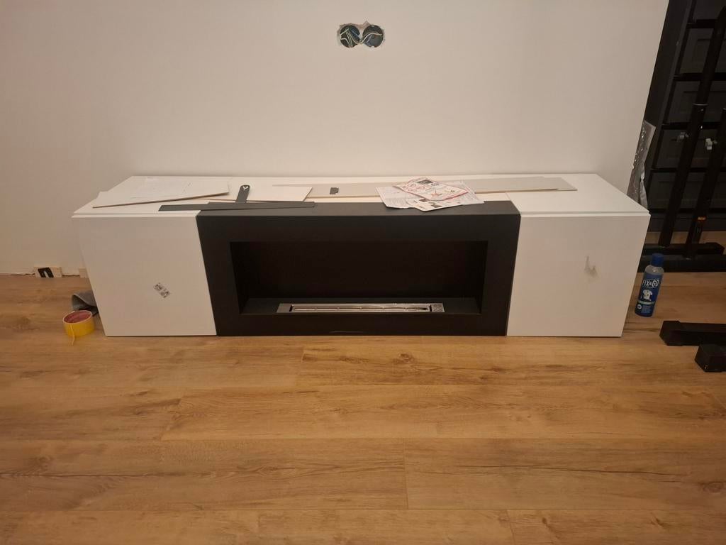 Bio-ethanolhaard 160x40x40 cm, Ophalen