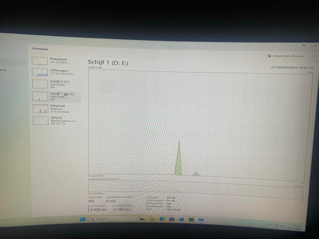 Desktop PC met Intel Processor en NVIDIA GeForce, Ophalen, Gebruikt, HDD, Gaming