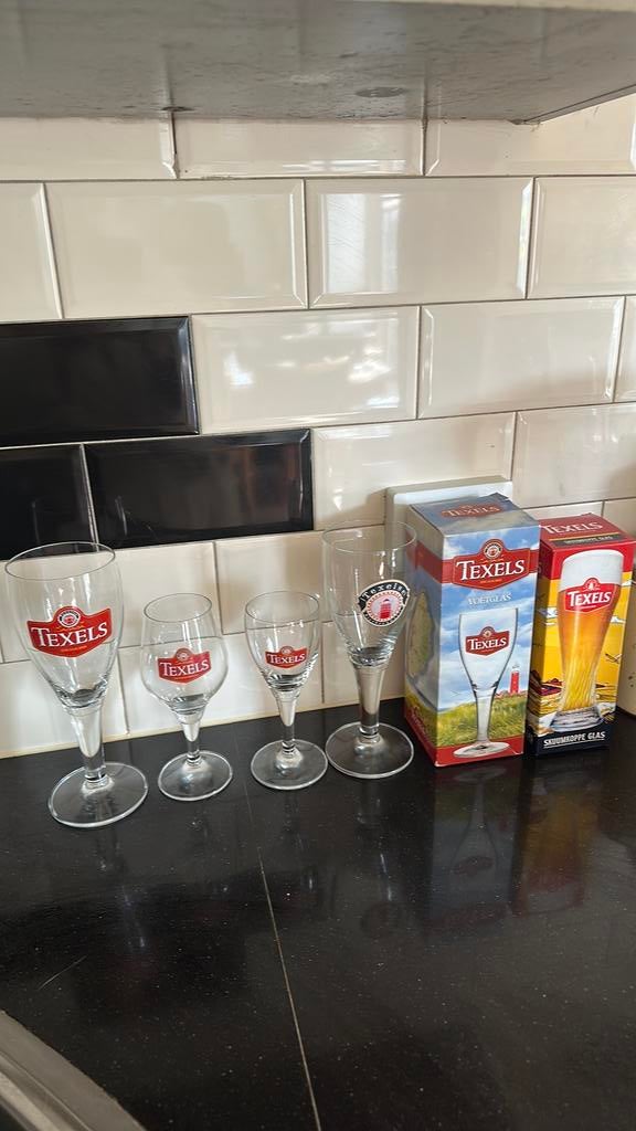 Set Texelse bierglazen, Verzamelen, Biermerken, Ophalen of Verzenden, Zo goed als nieuw, Glas of Glazen, Overige merken