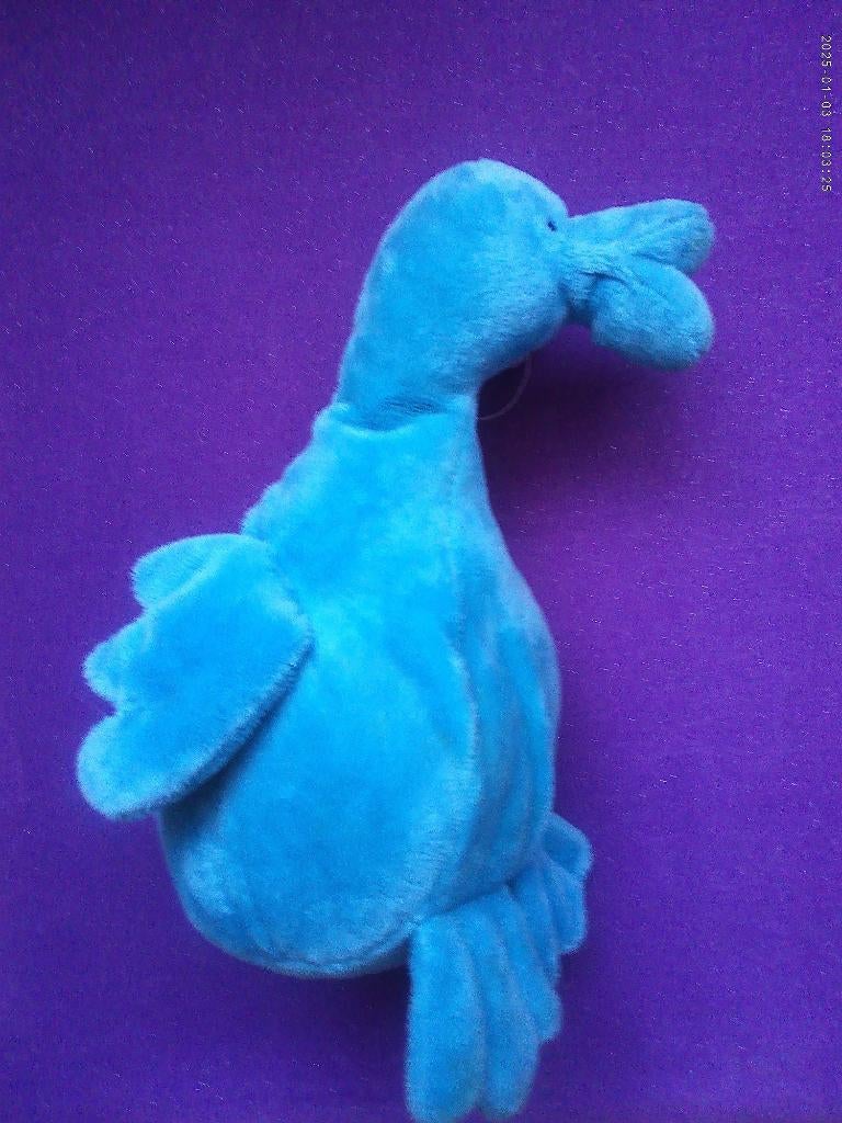 DIFRAX Knuffel EEND. 28 CM. BLAUW **Nieuw**, Blauw, Nieuw, Ophalen of Verzenden, Met label